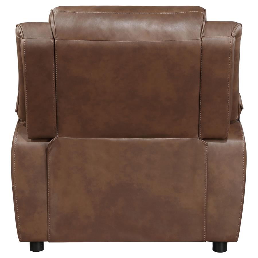 Ellington Upholstered Padded Arm Accent Chair Dark Brown-7