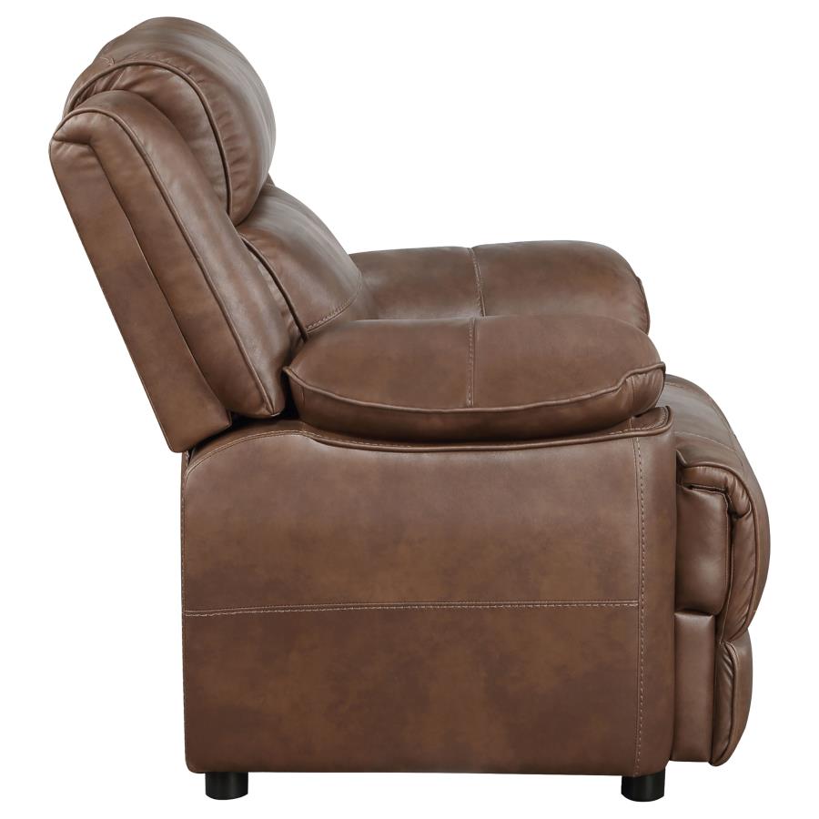 Ellington Upholstered Padded Arm Accent Chair Dark Brown-9