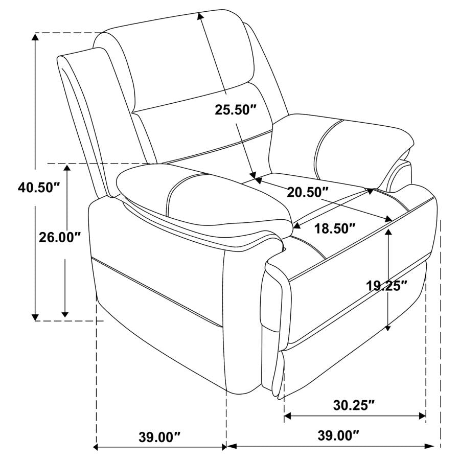 Ellington Upholstered Padded Arm Accent Chair Dark Brown-zoom-11