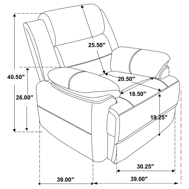 Ellington Upholstered Padded Arm Accent Chair Dark Brown-zoom-