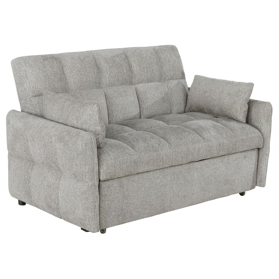 Cotswold Upholstered Convertible Sleeper Sofa Bed Light Grey-1