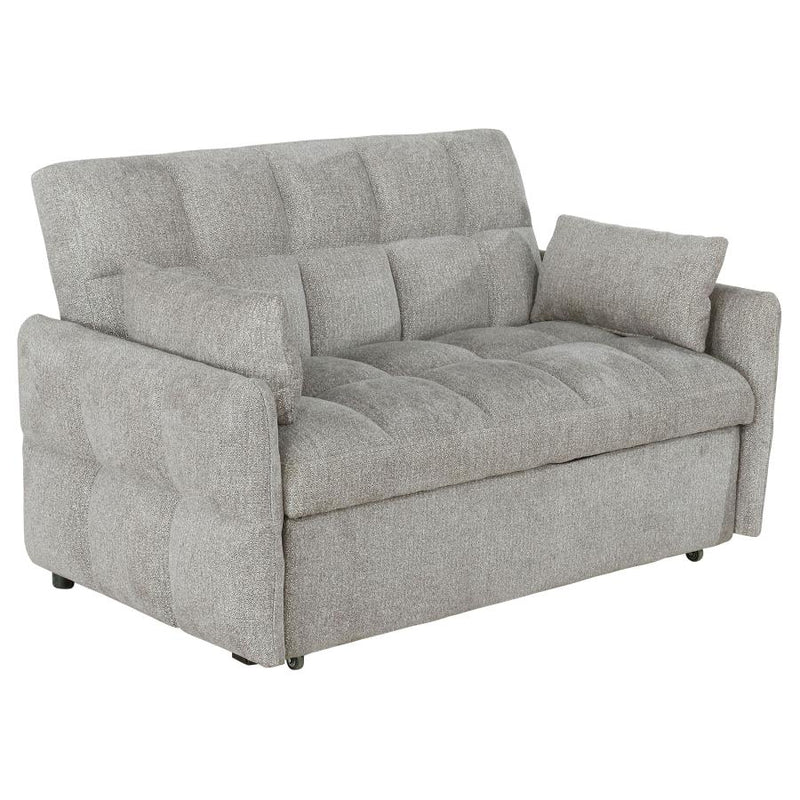 Cotswold Upholstered Convertible Sleeper Sofa Bed Light Grey-zoom-