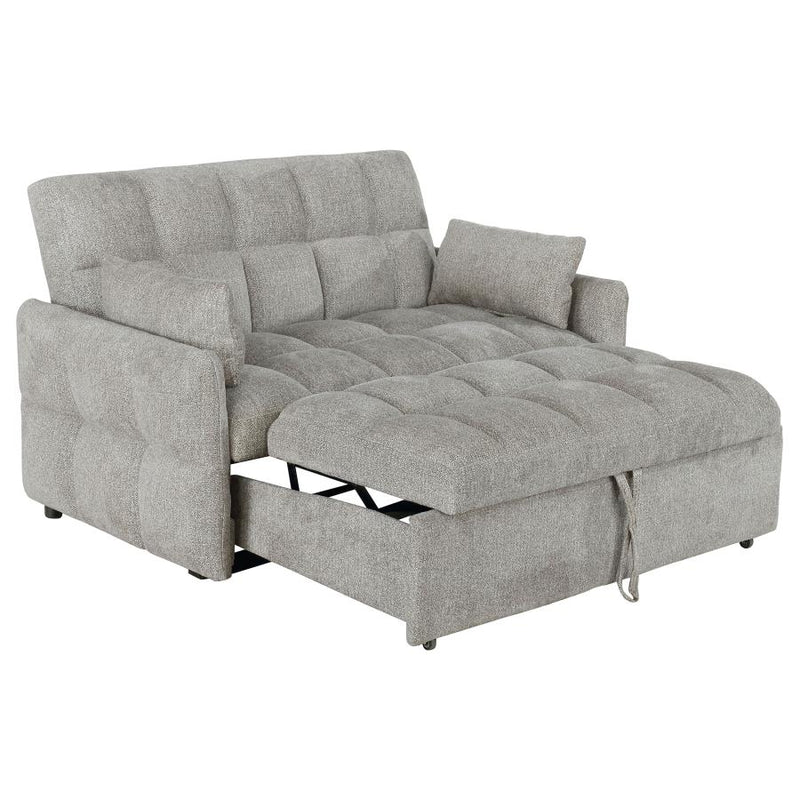 Cotswold Upholstered Convertible Sleeper Sofa Bed Light Grey-zoom-