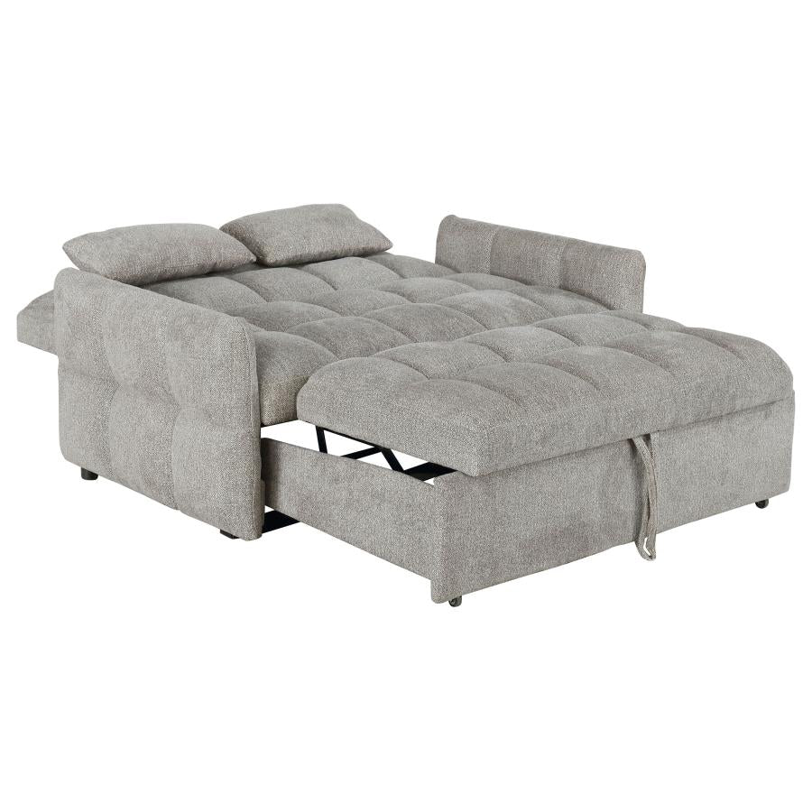 Cotswold Upholstered Convertible Sleeper Sofa Bed Light Grey-6