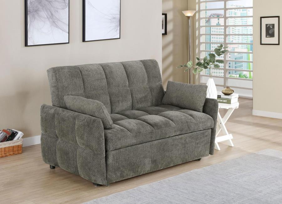 Cotswold Upholstered Convertible Sleeper Sofa Bed Dark Grey-2