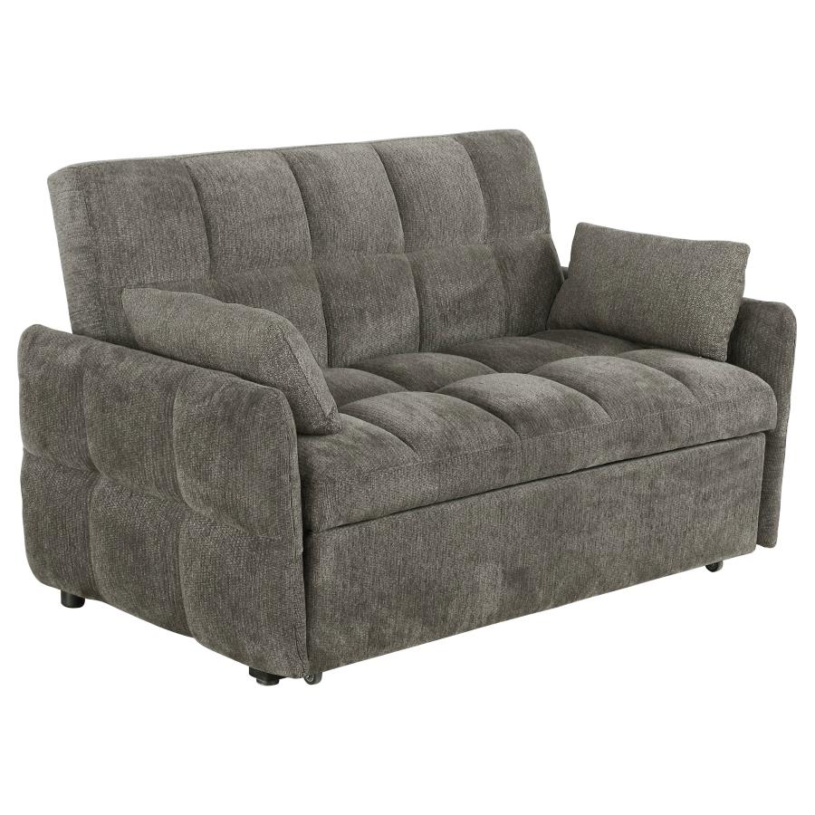 Cotswold Upholstered Convertible Sleeper Sofa Bed Dark Grey-zoom-1