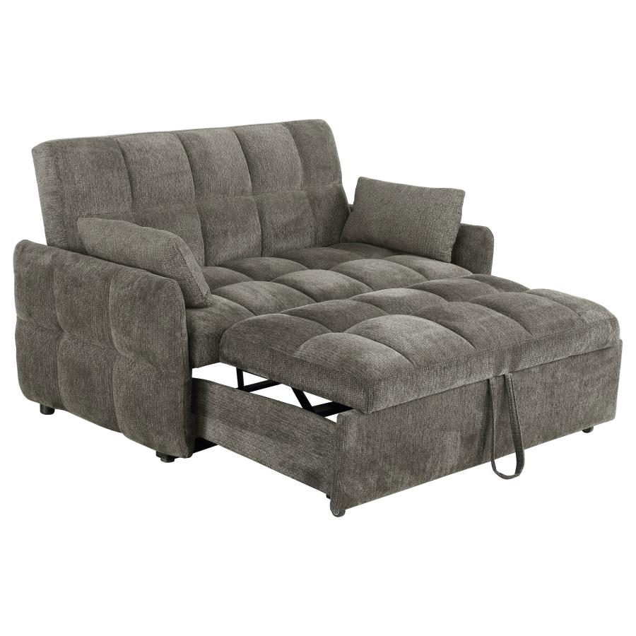 Cotswold Upholstered Convertible Sleeper Sofa Bed Dark Grey-zoom-5