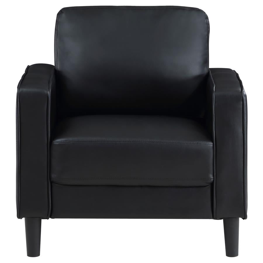 Ruth Upholstered Track Arm Accent Chair Black-zoom-3