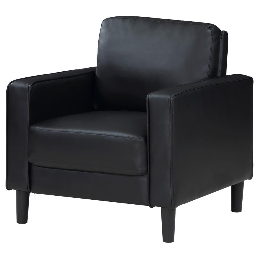 Ruth Upholstered Track Arm Accent Chair Black-4