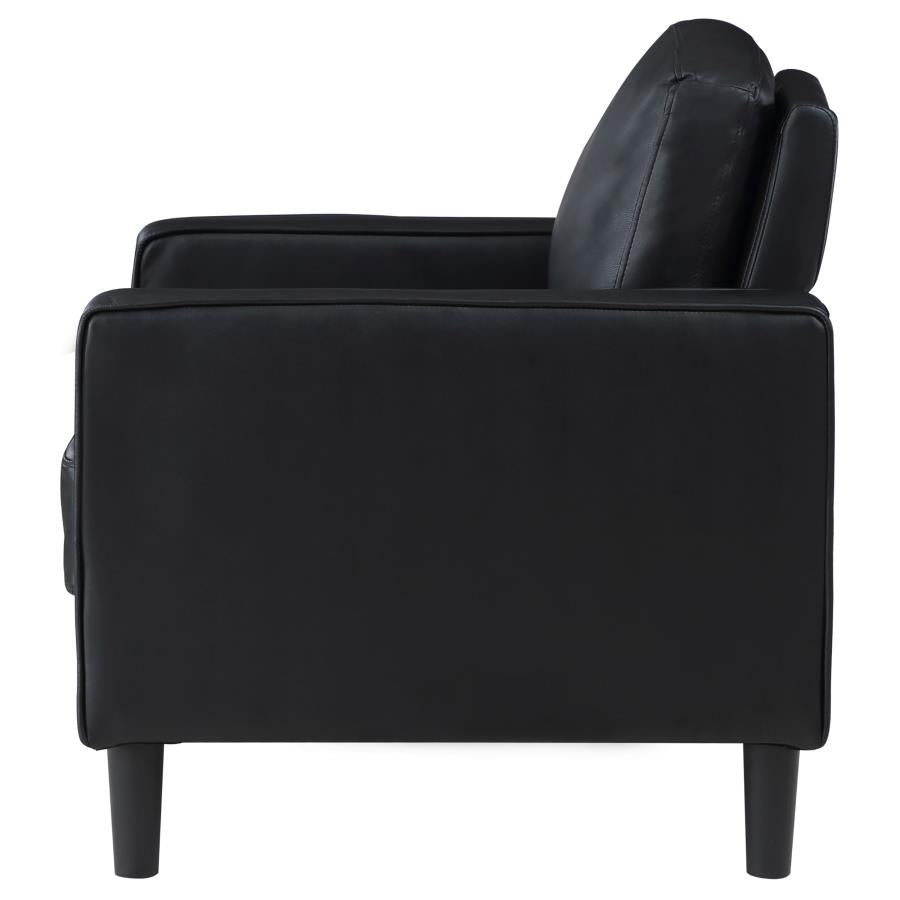 Ruth Upholstered Track Arm Accent Chair Black-5