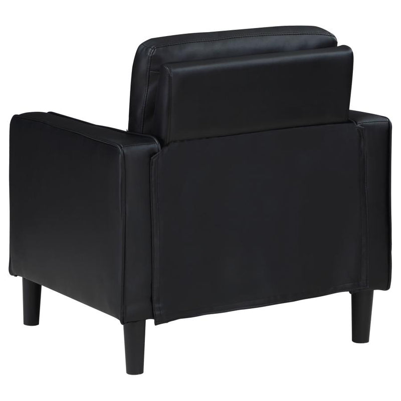 Ruth Upholstered Track Arm Accent Chair Black-zoom-
