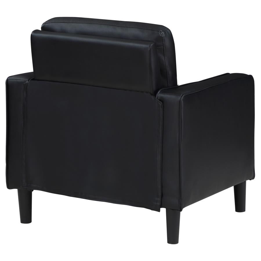 Ruth Upholstered Track Arm Accent Chair Black-zoom-7
