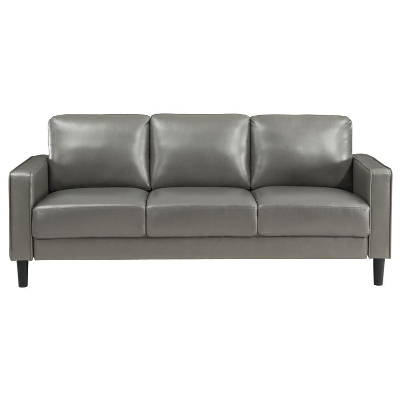 Ruth 2-piece Upholstered Track Arm Sofa Set Grey-zoom-