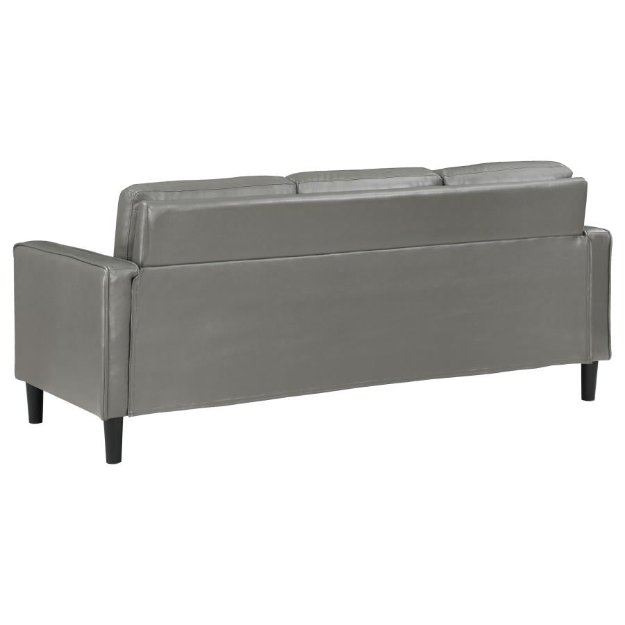 Ruth 2-piece Upholstered Track Arm Sofa Set Grey-zoom-5
