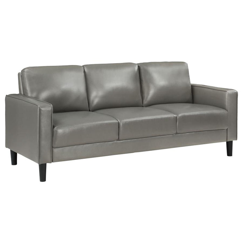 Ruth 3-piece Upholstered Track Arm Sofa Set Grey-zoom-
