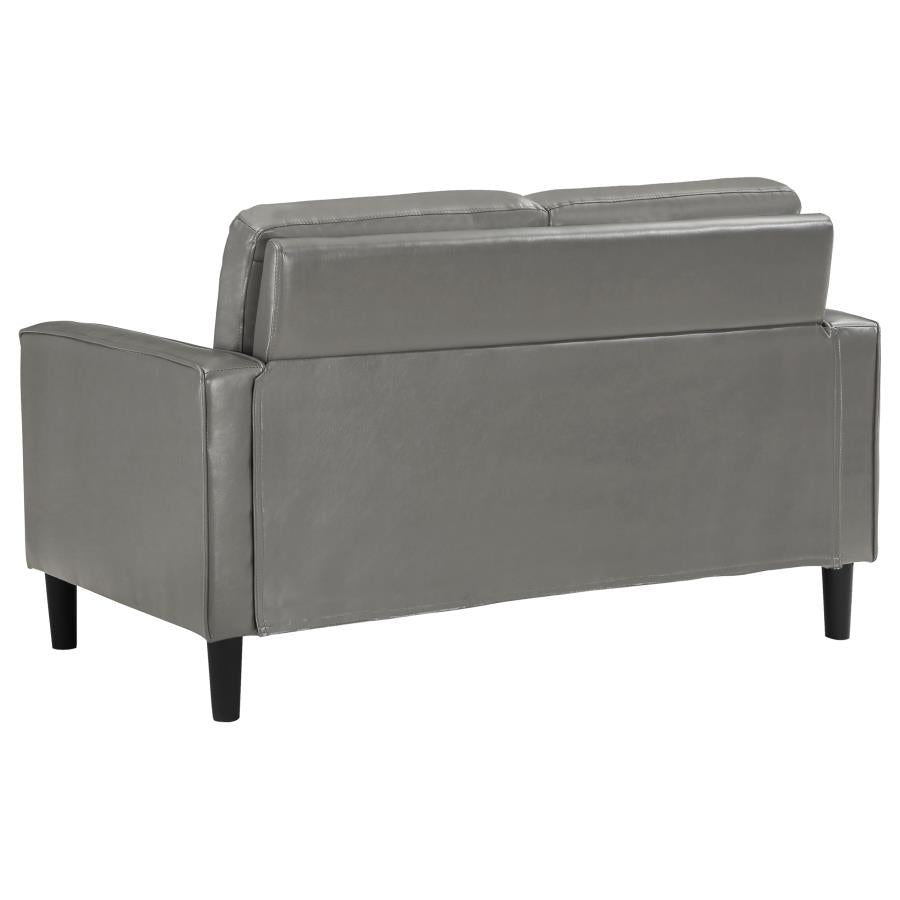 Ruth 3-piece Upholstered Track Arm Sofa Set Grey-zoom-9