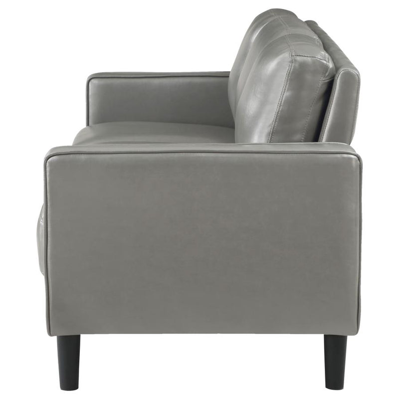 Ruth Upholstered Track Arm Sofa Grey-zoom-