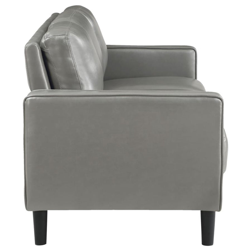 Ruth Upholstered Track Arm Sofa Grey-zoom-