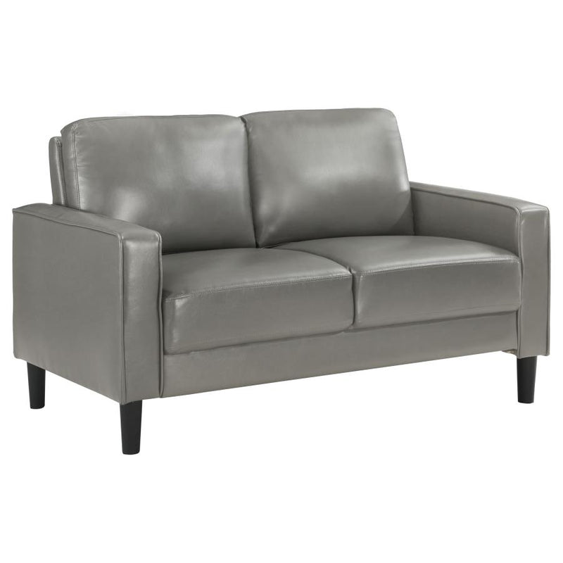 Ruth Upholstered Track Arm Loveseat Grey-zoom-