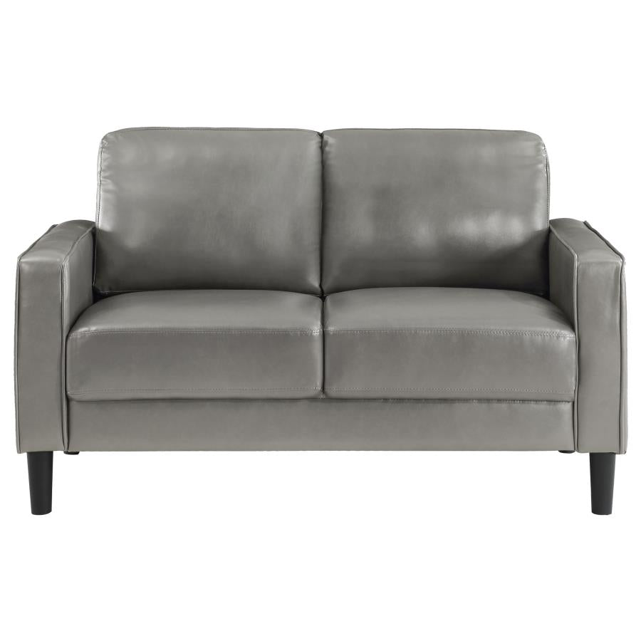 Ruth Upholstered Track Arm Loveseat Grey-zoom-3