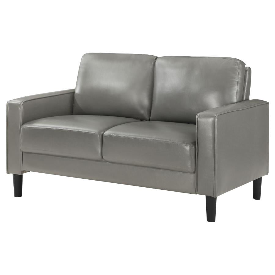 Ruth Upholstered Track Arm Loveseat Grey-zoom-4