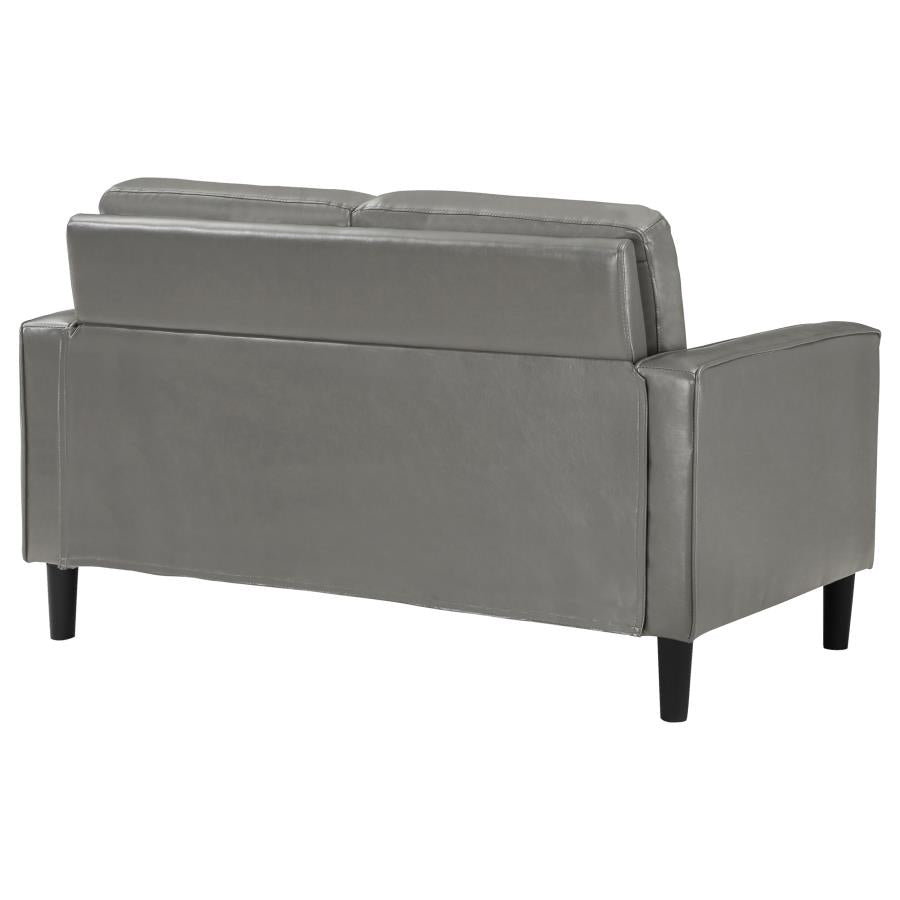 Ruth Upholstered Track Arm Loveseat Grey-zoom-7