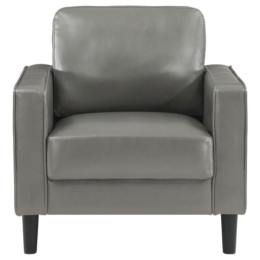 Ruth Upholstered Track Arm Accent Chair Grey-3