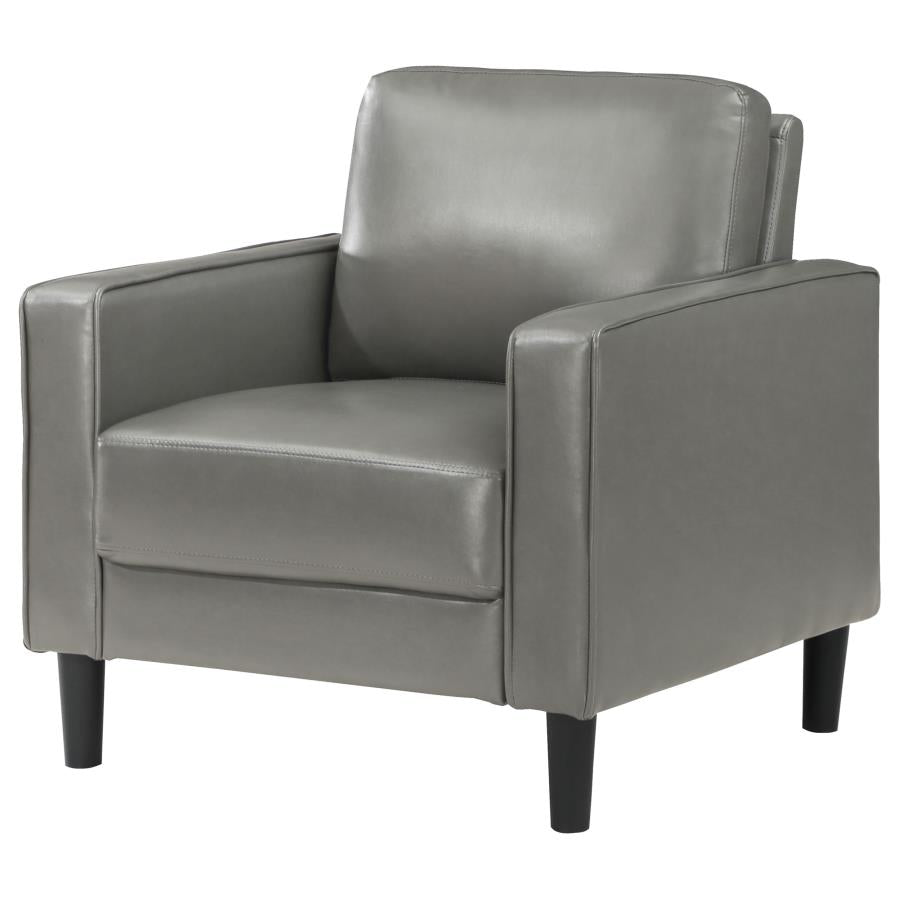 Ruth Upholstered Track Arm Accent Chair Grey-zoom-4