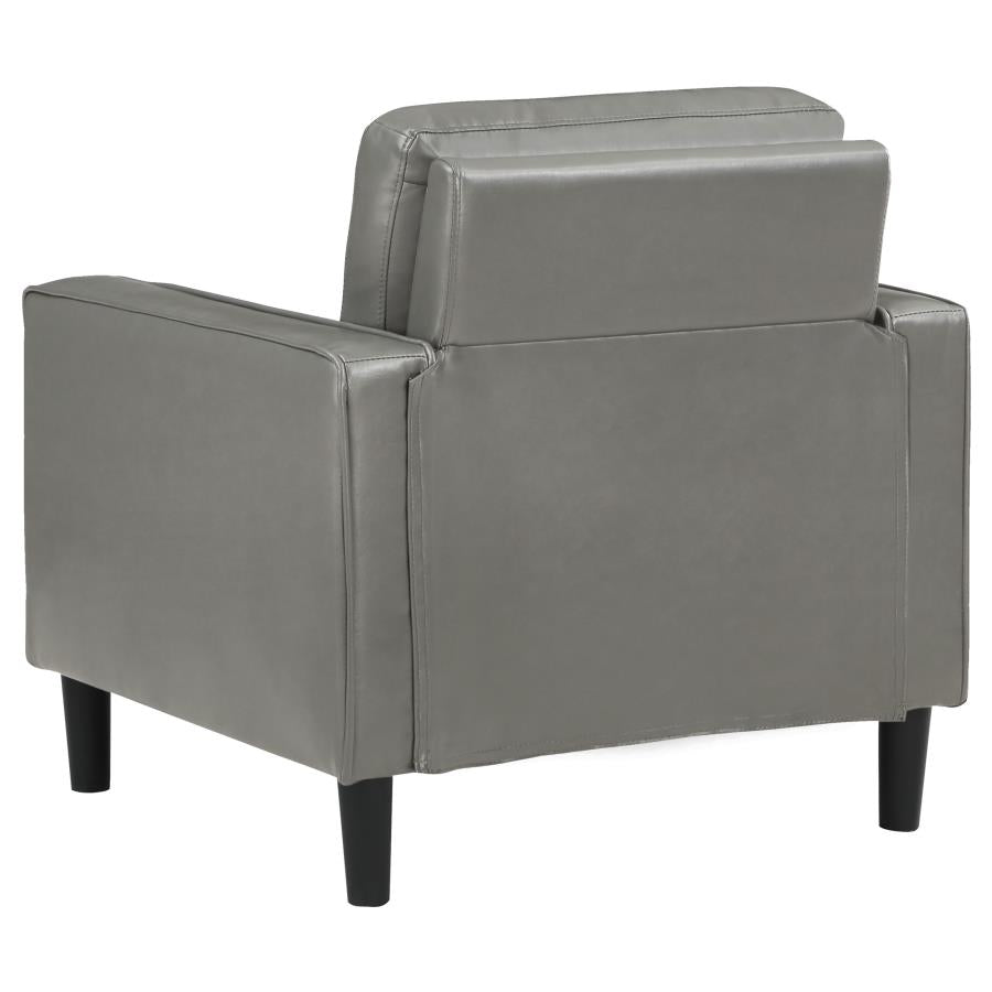 Ruth Upholstered Track Arm Accent Chair Grey-zoom-6