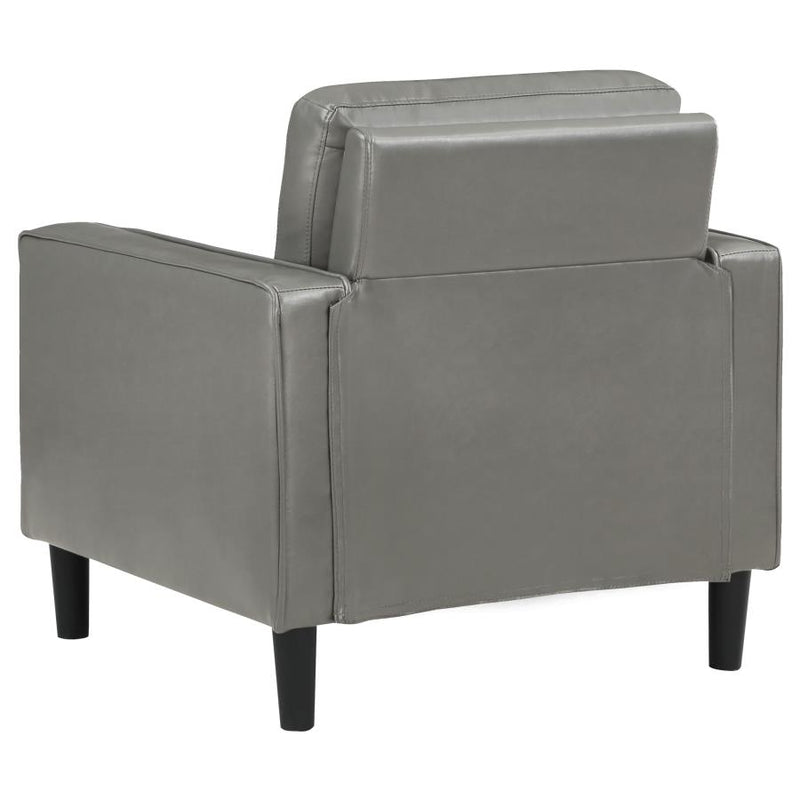 Ruth Upholstered Track Arm Accent Chair Grey-zoom-