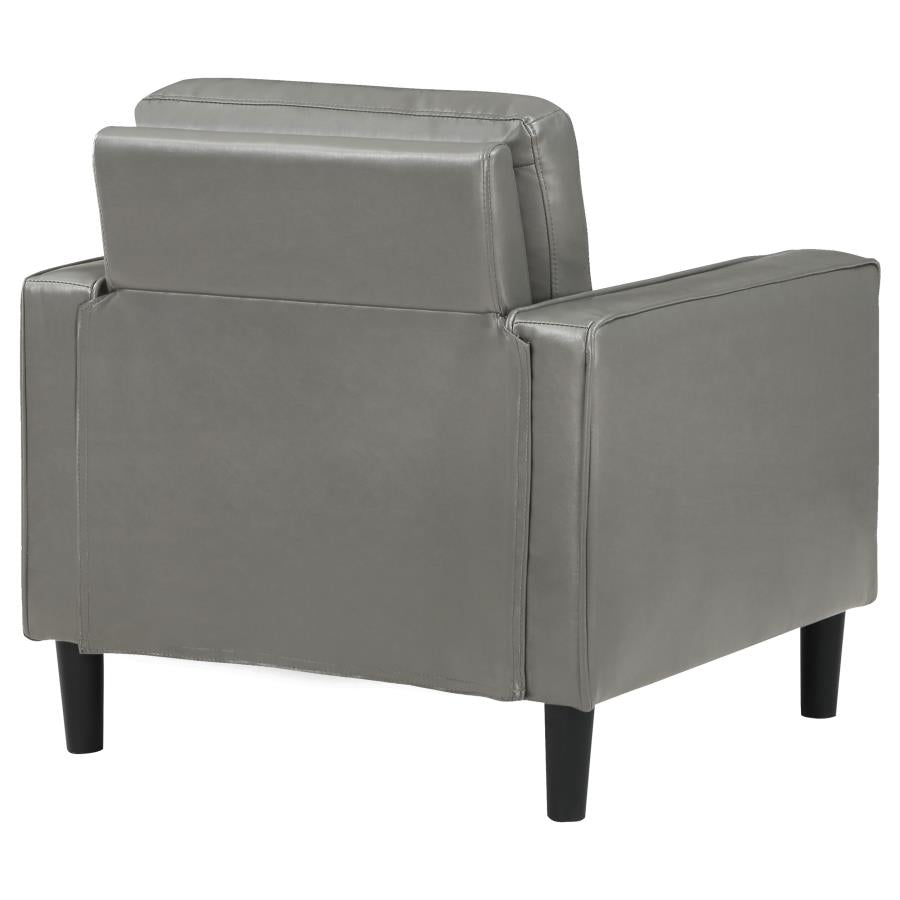 Ruth Upholstered Track Arm Accent Chair Grey-7