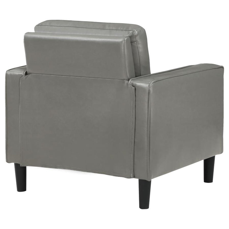 Ruth Upholstered Track Arm Accent Chair Grey-zoom-