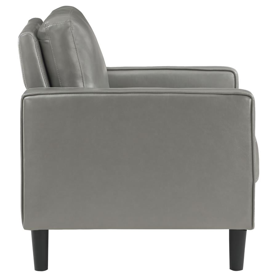 Ruth Upholstered Track Arm Accent Chair Grey-8