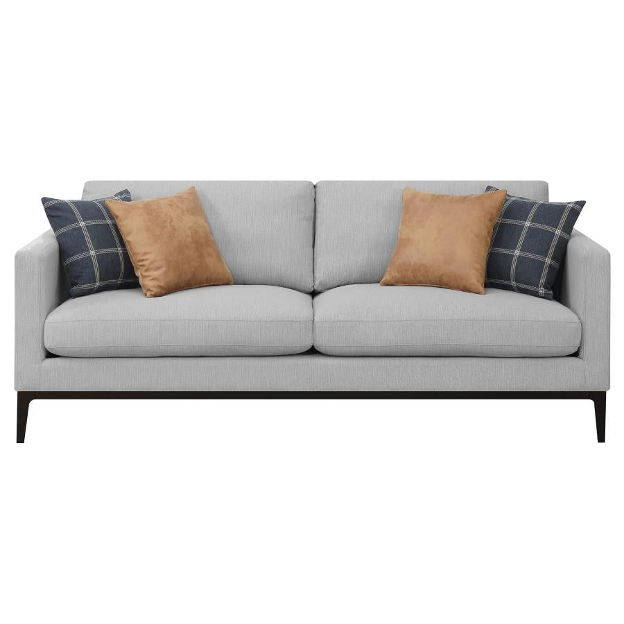 Apperson 3-piece Upholstered Track Arm Sofa Set Light Grey-zoom-4