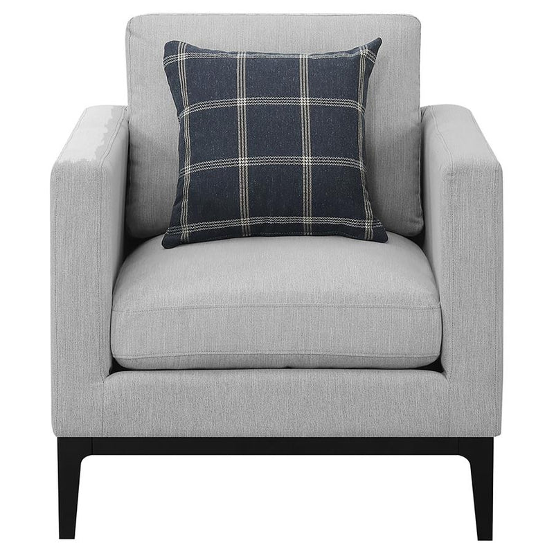 Apperson 3-piece Upholstered Track Arm Sofa Set Light Grey-zoom-