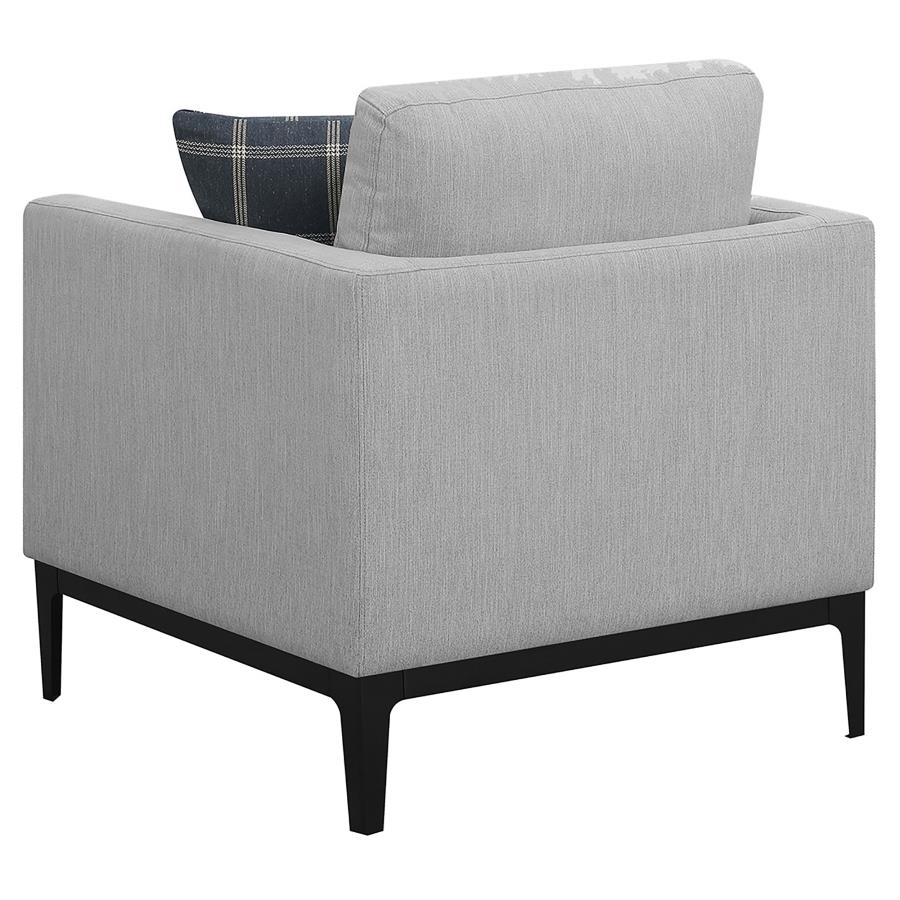 Apperson 3-piece Upholstered Track Arm Sofa Set Light Grey-11