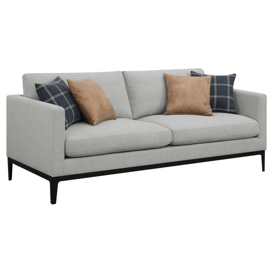 Apperson Upholstered Track Arm Sofa Light Grey-1