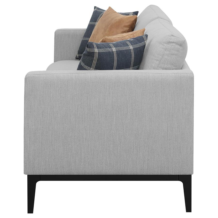 Apperson Upholstered Track Arm Sofa Light Grey-5