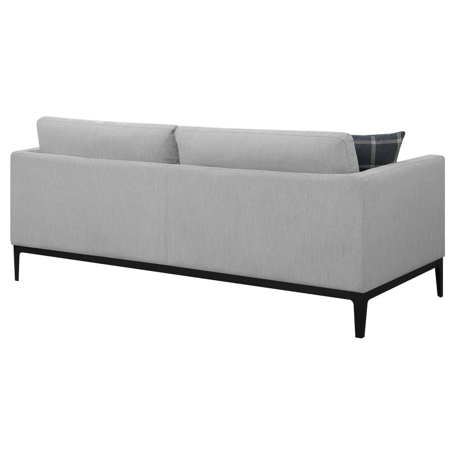 Apperson Upholstered Track Arm Sofa Light Grey-8