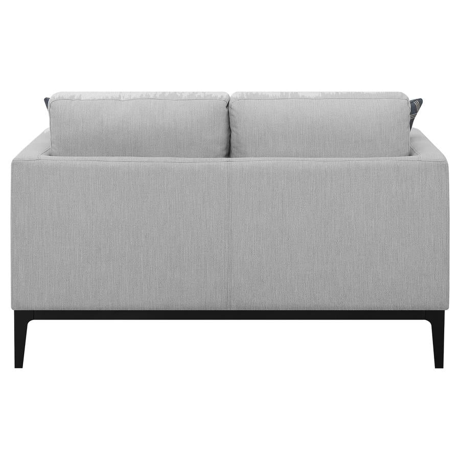 Apperson Upholstered Track Arm Loveseat Light Grey-zoom-7