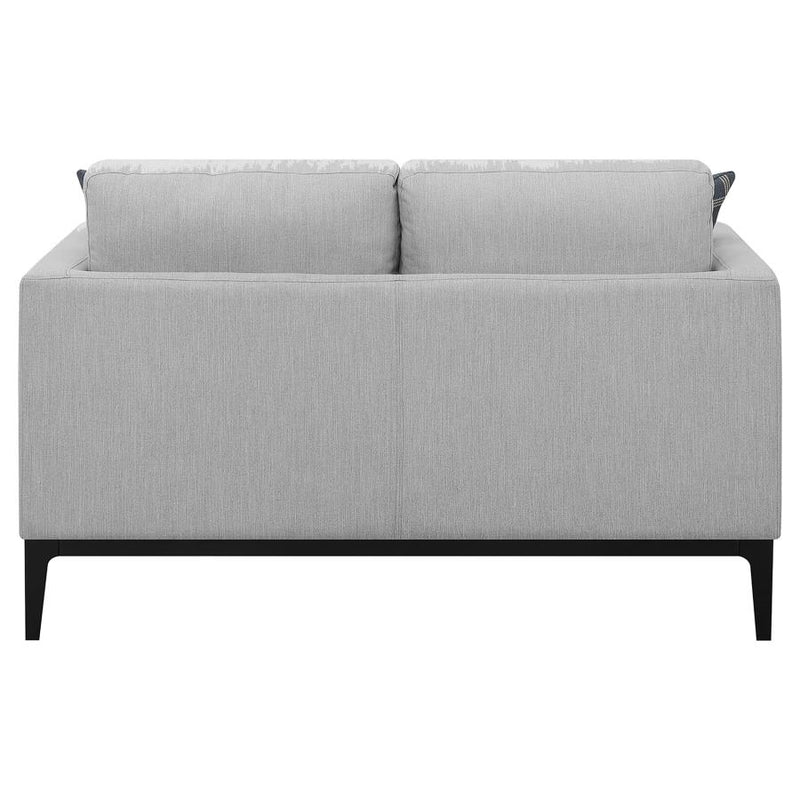 Apperson Upholstered Track Arm Loveseat Light Grey-zoom-