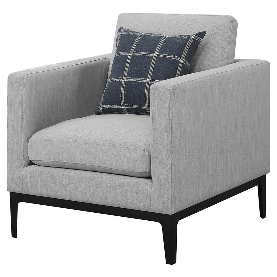 Apperson Upholstered Track Arm Accent Chair Light Grey-zoom-4