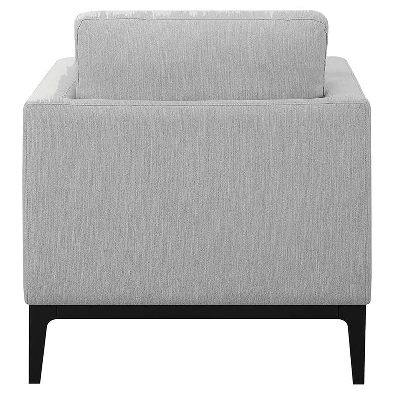 Apperson Upholstered Track Arm Accent Chair Light Grey-zoom-