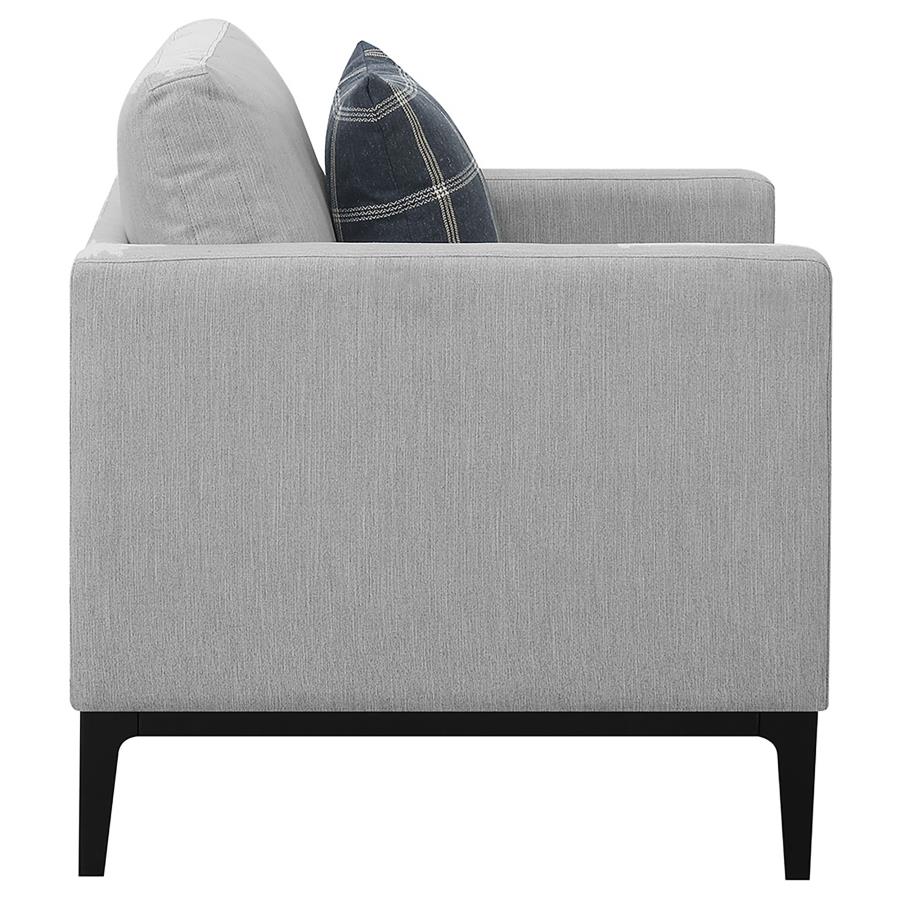 Apperson Upholstered Track Arm Accent Chair Light Grey-zoom-9