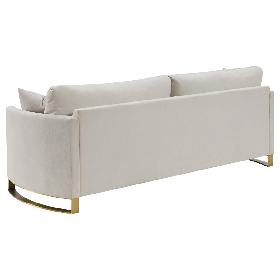 Corliss 2-piece Upholstered Arched Arm Sofa Set Beige-5