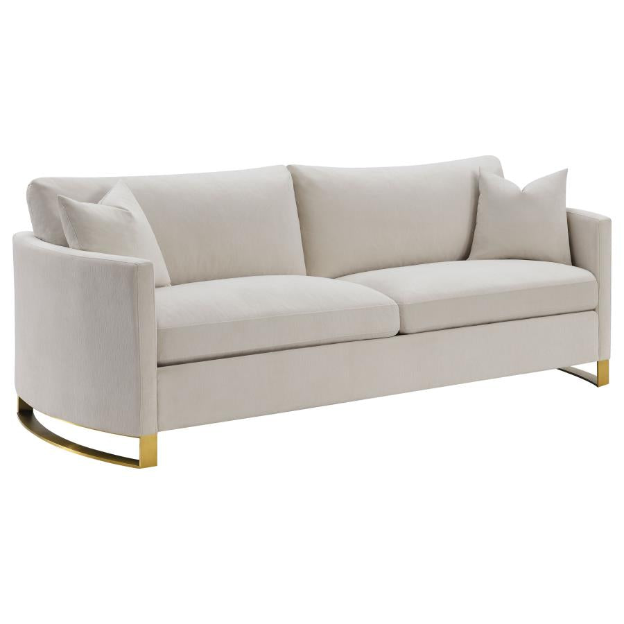 Corliss 3-piece Upholstered Arched Arm Sofa Set Beige-zoom-3