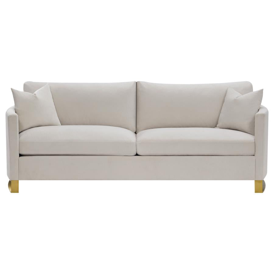 Corliss 3-piece Upholstered Arched Arm Sofa Set Beige-4