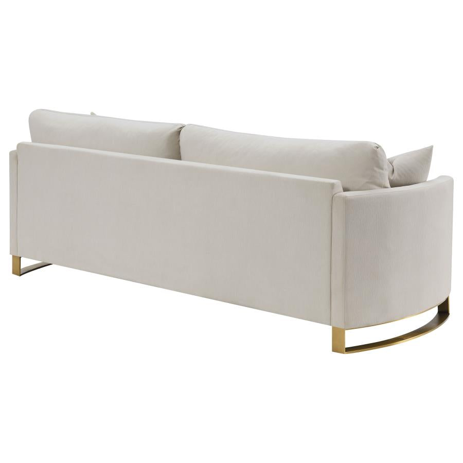Corliss Upholstered Curved Track Arm Sofa Beige-7