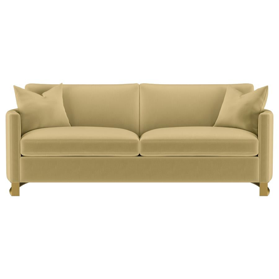 Corliss 2-piece Velvet Upholstered Sofa Set Camel-zoom-4