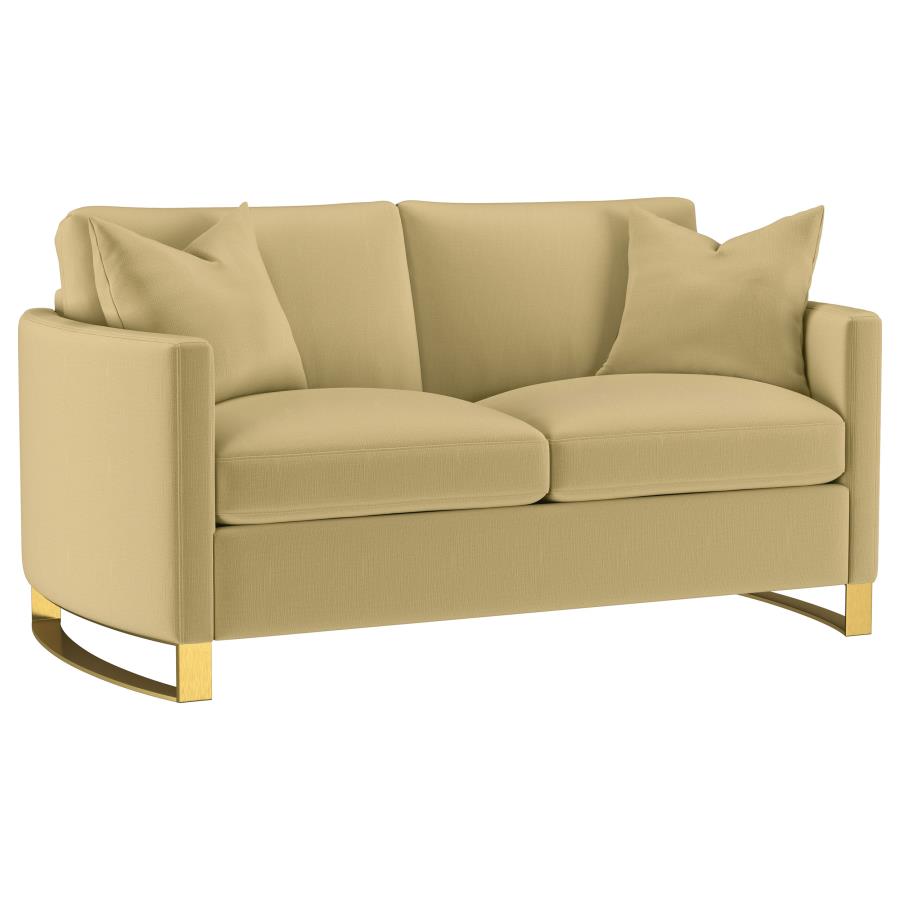 Corliss 3-piece Velvet Upholstered Sofa Set Camel-6